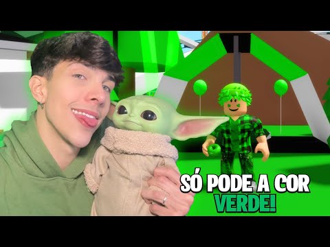24 HORAS FAZENDO TUDO VERDE NO BROOKHAVEN! 🍏 - Roblox