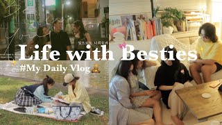 Vlog ★ Life with Besties👩‍❤️‍👩 親友たちを愛しすぎる日常 | cafe | 古着 | お泊まり