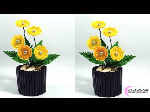 DIY Tutorial Membuat Bunga dari Tutup Botol Bekas || Ide Kreatif Tutup Botol || Bottle Cap Craft