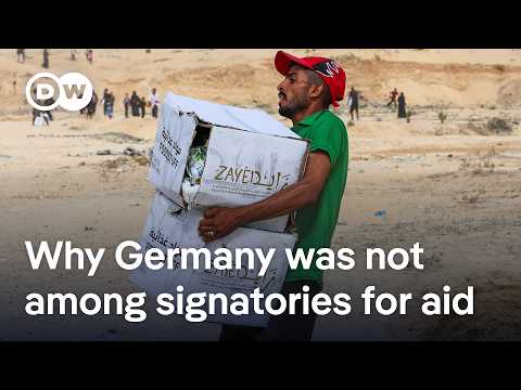 YouTube video thumbnail: Gaza: 24 Foreign Ministers Call for 'Flood of aid' as Israeli Strikes on Gaza City Intensify