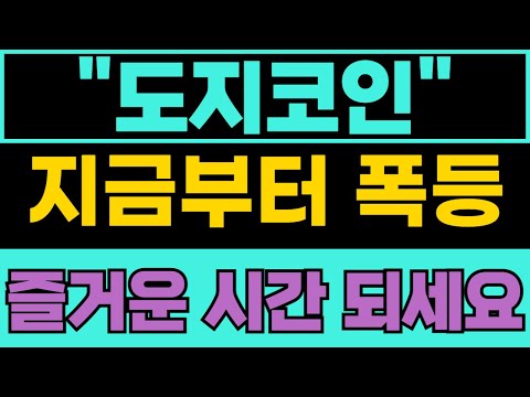 [ 도지코인 전망 ] 지금부터 폭등 타임~!!