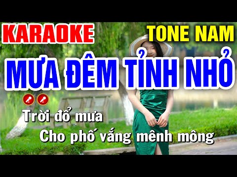 Tuyển Tập Karaoke Liên Khúc Tone Nam HAY NHẤT ❖ MƯA ĐÊM TỈNH NHỎ | Bến Tình Karaoke