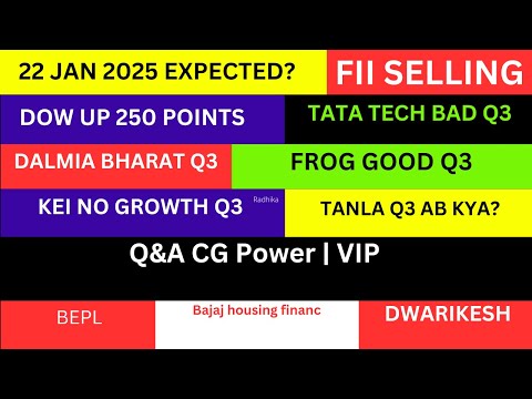 LATEST SHARE MARKET NEWS💥22 JAN💥NIFTY NEWS💥TATA TECH SHARE NEWS KEI NEWS CG POWER NEWS PART-1&2