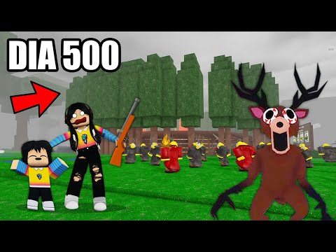 CONSTRUIMOS UN MEGA BUNKER PARA SOBREVIVIR 500 NOCHES EN EL BOSQUE | paolazgames