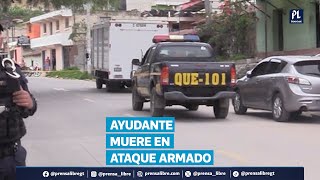 Delincuentes atacan a balazos camión de bebidas en Quetzaltenango; muere ayudante
