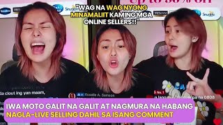 Iwa Moto UMUUSOK ang ILONG sa GALIT sa LIVE SELLING dahil sa COMMENT ng Viewer!