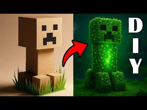⛏️ AWESOME Realistic Light-Up Minecraft Creeper DIY!