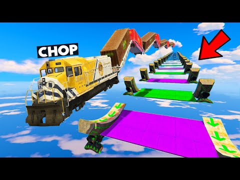 GTA 5 CHOP AND FROSTY COMPLETE THE MEGA RAMP MAYHEM