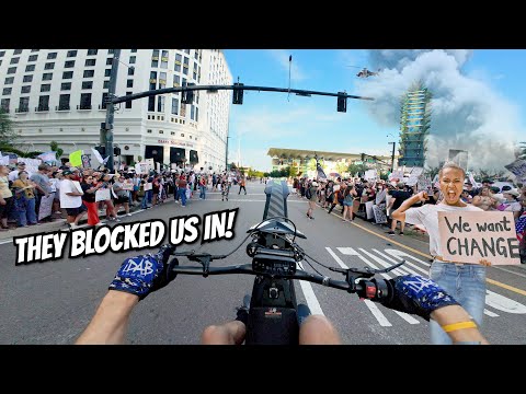 RIDING A MASSIVE PROTEST IN FLORIDA...