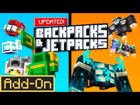 BACKPACKS & JETPACKS ADDON the PERFECT Combo in Minecraft Bedrock