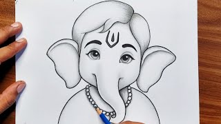Easy Baby Ganesha Pencil Drawing | Cute Ganpati Bappa Sketch for Beginners | Chitra 