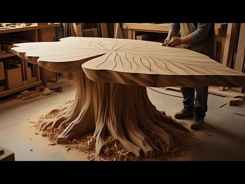 My Most INSANE Woodworking Project: A 500-Hour Tree Stump Table with a SURPRISING Twist.