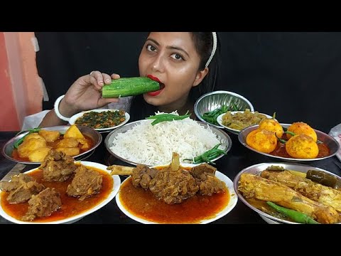 Homemadefood(Afgani Mutton+Salmonfish+Veg+Egg Buna+Babyprawn Spinach+Dumpotato+PumpkinFish Head+Rice