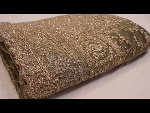 ARNG-3453 “The Henna Green” Premium Designer Saree||Barbari Fabric||Crystals||Zari