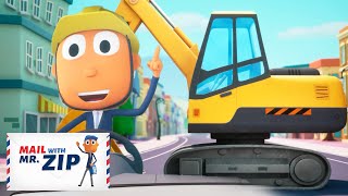 Construction Vehicle Adventure! | 40 Minutes of @MailWithMrZIP Fun Mailman Cartoons for Kids