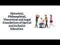 History of Special Education Practices