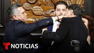 "¡No me toques!", se desata violenta discusión en el Senado mexicano, entre gritos y golpes