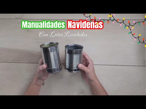 Adornos Navideños conLATAS RECICLADAS☃️DIY Recycled Christmas Decorations