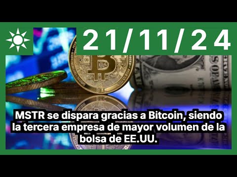 MSTR se dispara gracias a Bitcoin, siendo la tercera empresa de mayor volumen de la bolsa de EE.UU.