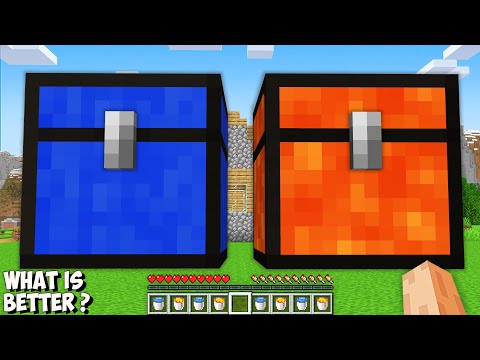 Which GIANT LAVA vs WATER CHEST is BETTER in Minecraft? I found THE BIGGEST SECRET CHEST!