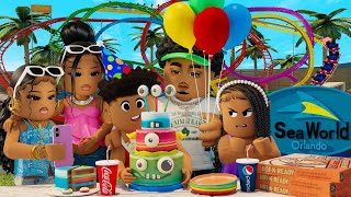 MY NEPHEW'S CHAOTIC BIRTHDAY PARTY AT AN AMUSEMENT PARK!! *SEA WORLD!!* | bloxburg Family Roleplay