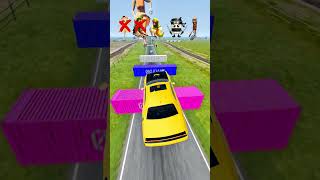 Italian Brainrot Funk Car Jump Challenge BeamNG DRIVE🦈☕️ #beamngdrive #italianbrainrot