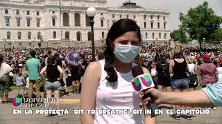 En la protesta “Sit to Breathe” sit-in en el Capitolio.