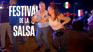 Mexicano 🇲🇽 y Francesa 🇫🇷 Bailando Salsa con Papucho y Manana Club | Festival de la Salsa 2025
