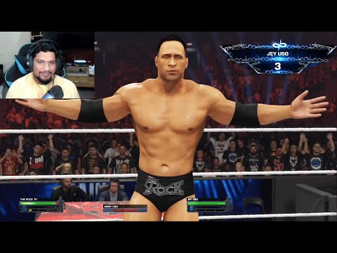 WWE 2k24 The Rock VS. Roman Reigns VS. Jey Uso VS. Jimmy Uso VS. All Raw Gameplay in Hindi