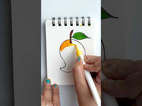 Mango drawing || easy mango drawing for kids #shorts #riya’samazingworld #riya’samazingduniya #yt