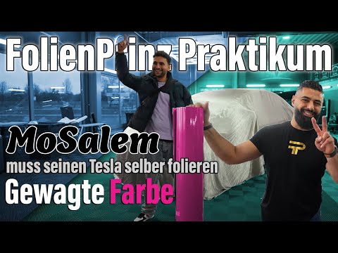 MoSalem muss sein Auto selbst folieren - Praktikum bei FolienPrinz