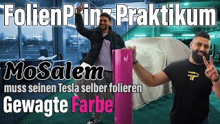 MoSalem muss sein Auto selbst folieren - Praktikum bei FolienPrinz