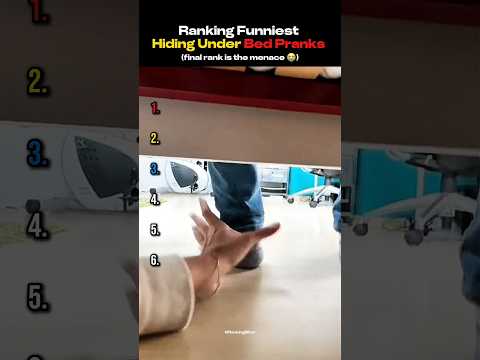 Ranking Funniest Hiding Under Bed Pranks #shorts #ranking #tiktok