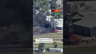 Small planes collide in Montana engulfing runway in flames | REUTERS