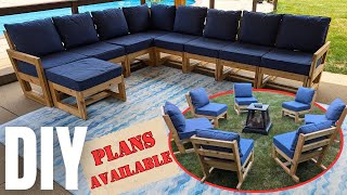 MODULAR! DIY Outdoor Patio Furniture Build & PLANS | Patio Makeover Part 3