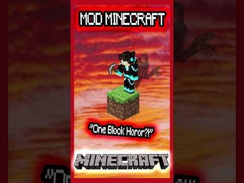 MOD MINECARFT(One Block Horor?!?!?!?)#shorts