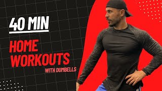 40 min HOME WORKOUT with dumbells