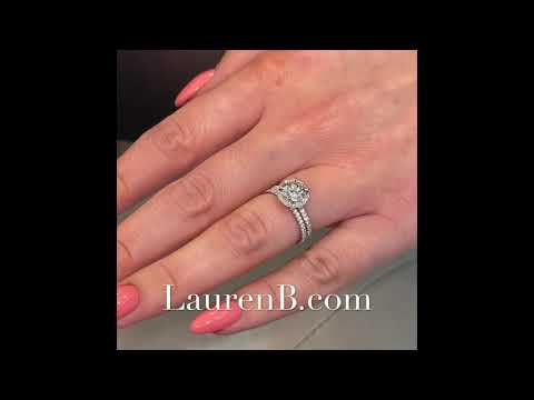 1.7 ct Round Diamond Hidden Halo Engagement Ring