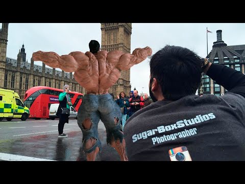 When a Bodybuilder Goes Outside