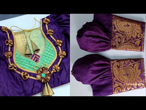 Tranding Puff Sleeve Design |Butta hands stitching |Bahubali hands cutting and stitching |