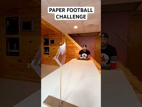 Paper Football Trick Shot Challenge #shorts #trickshots #trickshot