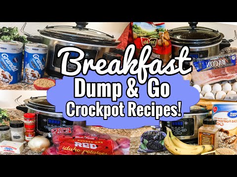 4 DUMP & GO CROCKPOT BREAKFAST IDEAS | SIMPLE & TASTY SLOW COOKER RECIPES | JULIA PACHECO