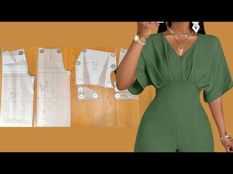 How to Draft Fitted Waist Jumpsuit Sewing Patterns