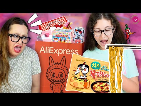 🍜 PROBAMOS COMIDA KAWAII🎀 ¡RAMEN PICANTE y cosas muuuy RARAS! 🤢