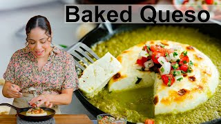 Baked Queso with Salsa Verde