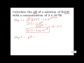 pH and Ion Concentration Concepts