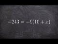 Algebraic Equation Concepts