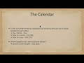 Calendars and Timekeeping Concepts