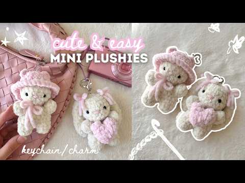 how to crochet cute bear & bunny plushie | easy amigurumi tutorial (no magic ring!)