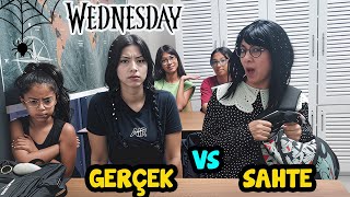 GERÇEK HAYATTA SAHTE WEDNESDAY GERÇEK WEDNESDAY | OLAYLI OKUL GÜNÜ | EYLÜL LAL
